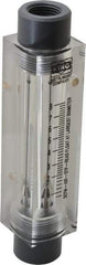 King - 1/2" FNPT Port Block Style, Inline Flowmeter - 125 Max psi, 8.2 SCFM, Acrylic - Exact Tool & Supply