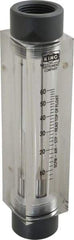King - 1" FNPT Port Block Style, Inline Flowmeter - 125 Max psi, 60 SCFM, Acrylic - Exact Tool & Supply