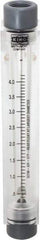 King - 1/2" FNPT Port Block Style, Inline Flowmeter - 125 Max psi, 4.2 SCFM, Acrylic - Exact Tool & Supply