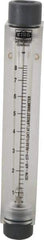 King - 1/2" FNPT Port Block Style, Inline Flowmeter - 125 Max psi, 8.2 SCFM, Acrylic - Exact Tool & Supply