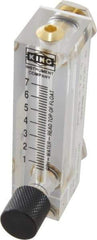 King - 1/4" F Port Block Style Panel Mount Flowmeter - 100 Max psi, 7 GPH, Acrylic - Exact Tool & Supply