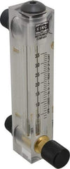 King - 1/2" M Port Block Style Panel Mount Flowmeter - 100 Max psi, 3.5 GPM, Acrylic - Exact Tool & Supply