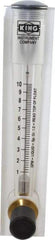 King - 1" M Port Block Style Panel Mount Flowmeter - 100 Max psi, 10 GPM, Acrylic - Exact Tool & Supply