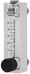 King - 1" M Port Block Style, Panel Mount Flowmeter - 125 Max psi, 60 SCFM, Acrylic - Exact Tool & Supply