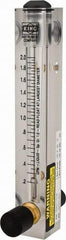 King - 1/2" M Port Block Style Panel Mount Flowmeter - 100 Max psi, 2 GPM, Acrylic - Exact Tool & Supply