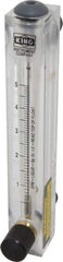 King - 1/2" M Port Block Style Panel Mount Flowmeter - 100 Max psi, 5 GPM, Acrylic - Exact Tool & Supply