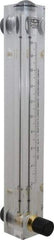 King - 1/2" F Port Block Style Panel Mount Flowmeter - 100 Max psi, 2 GPM, Acrylic - Exact Tool & Supply
