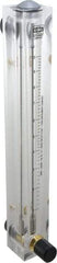 King - 1/2" F Port Block Style Panel Mount Flowmeter - 100 Max psi, 10 GPM, Acrylic - Exact Tool & Supply