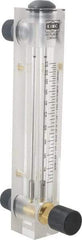 King - 1/2" M Port Block Style, Panel Mount Flowmeter - 125 Max psi, 22 SCFM, Acrylic - Exact Tool & Supply
