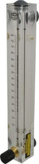 King - 1/2" F Port Block Style, Panel Mount Flowmeter - 125 Max psi, 8 SCFM, Acrylic - Exact Tool & Supply