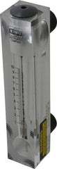 King - 1" M Port Block Style Panel Mount Flowmeter - 100 Max psi, 10 GPM, Acrylic - Exact Tool & Supply