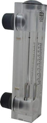 King - 1" M Port Block Style Panel Mount Flowmeter - 100 Max psi, 20 GPM, Acrylic - Exact Tool & Supply