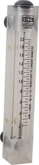 King - 1/2" M Port Block Style Panel Mount Flowmeter - 100 Max psi, 2 GPM, Acrylic - Exact Tool & Supply