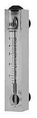 King - 1/2" F Port Block Style Panel Mount Flowmeter - 100 Max psi, 10 GPM, Acrylic - Exact Tool & Supply