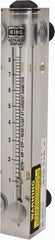 King - 1/2" M Port Block Style, Panel Mount Flowmeter - 125 Max psi, 8.2 SCFM, Acrylic - Exact Tool & Supply