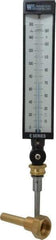 WGTC - 160°F, Industrial Thermometer with Standard Thermowell - 3-1/2 Inch Stem Length, 1-1/4 to 18 Inch Thread - Exact Tool & Supply