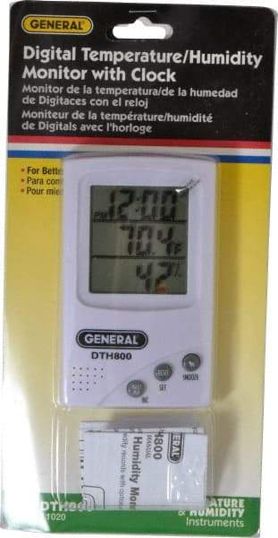 General - 5 to 122°F, 30 to 90% Humidity Range, Thermo-Hygrometer - Exact Tool & Supply