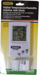 General - 5 to 122°F, 30 to 90% Humidity Range, Thermo-Hygrometer - Exact Tool & Supply