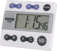 General - 4 Channel Timer - White - Exact Tool & Supply