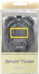General - Small Display Stop Watch - Black - Exact Tool & Supply