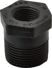 NIBCO - 1 x 1/2" Polypropylene Plastic Pipe Flush Reducer Bushing - Schedule 80, MPT x FPT End Connections - Exact Tool & Supply