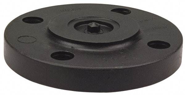 NIBCO - 4" Pipe, 9" OD, Polypropylene Blind Pipe Flange - Schedule 80, Black - Exact Tool & Supply