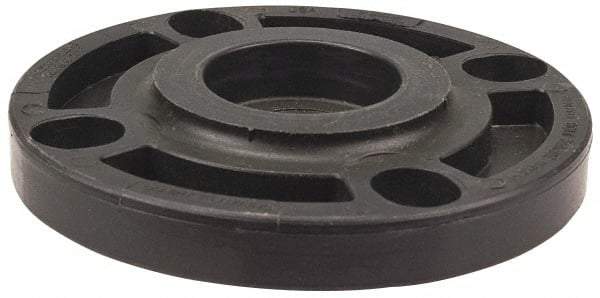 NIBCO - 2" Pipe, 6" OD, Polypropylene Blind Pipe Flange - Schedule 80, Black - Exact Tool & Supply