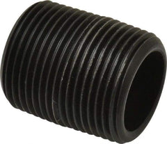 NIBCO - 1" Pipe, 1-1/2" Long Polypropylene Threaded Plastic Pipe Nipple - Schedule 80, Black - Exact Tool & Supply