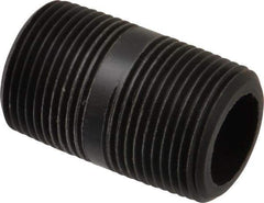 NIBCO - 1" Pipe, 2" Long Polypropylene Threaded Plastic Pipe Nipple - Schedule 80, Black - Exact Tool & Supply