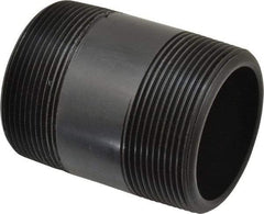 NIBCO - 2" Pipe, 3" Long Polypropylene Threaded Plastic Pipe Nipple - Schedule 80, Black - Exact Tool & Supply