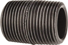 NIBCO - 3/4" Pipe, 1.38" Long Polypropylene Threaded Plastic Pipe Nipple - Schedule 80, Black - Exact Tool & Supply