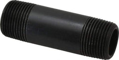 NIBCO - 3/4" Pipe, 3" Long Polypropylene Threaded Plastic Pipe Nipple - Schedule 80, Black - Exact Tool & Supply