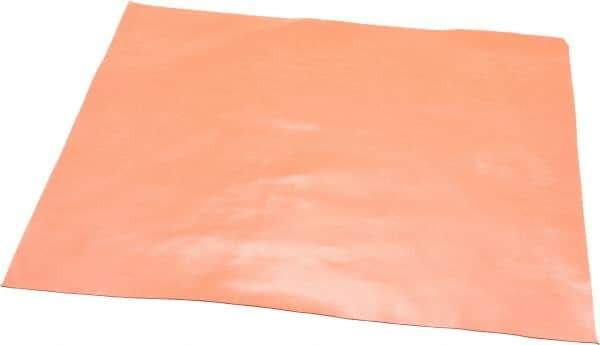 Made in USA - 12" Long, 12" Wide, 0.031" Thick, Silicone Rubber Foam Sheet - 30 Durometer, Orange-Red, -60 to 500°F, 650 psi Tensile Strength, Stock Length - Exact Tool & Supply