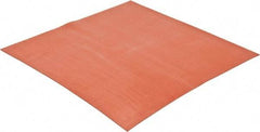 Made in USA - 12" Long, 12" Wide, 1/4" Thick, Silicone Rubber Foam Sheet - 30 Durometer, Orange-Red, -60 to 500°F, 650 psi Tensile Strength, Stock Length - Exact Tool & Supply