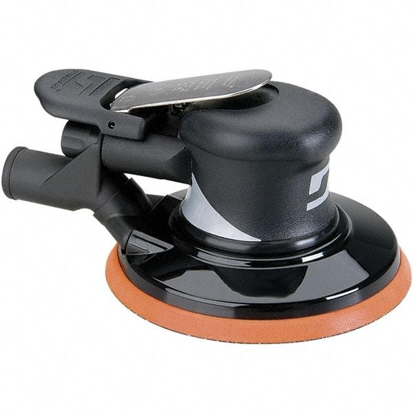 Dynabrade - 12,000 OPM, 18 CFM Air Consumption, Palm Air Orbital Sander - Round Pad, 1/4 NPT Inlet - Exact Tool & Supply