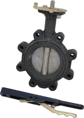NIBCO - 4" Pipe, Lug Butterfly Valve - Lever Handle, Ductile Iron Body, EPDM Seat, 250 WOG, Stainless Steel (CF8M) Disc, Stainless Steel Stem - Exact Tool & Supply