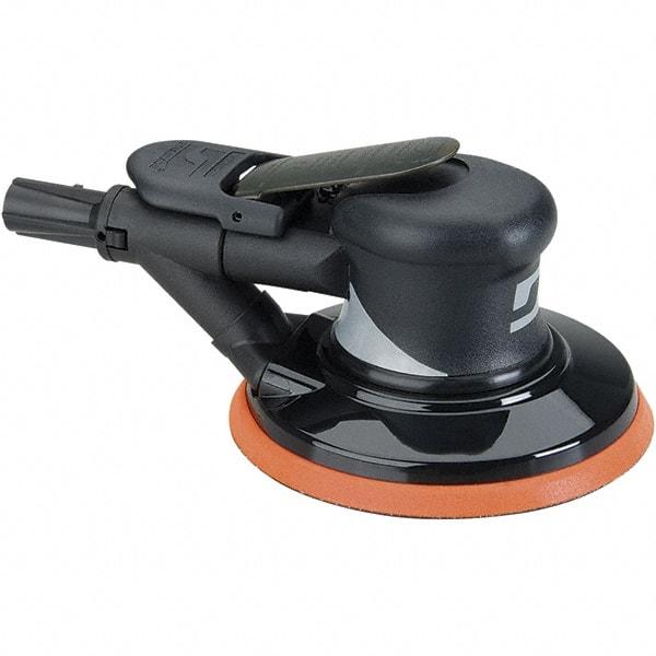 Dynabrade - 12,000 OPM, 18 CFM Air Consumption, Palm Air Orbital Sander - Round Pad, 1/4 NPT Inlet - Exact Tool & Supply
