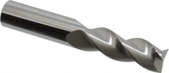 SGS - 5/8", 1-5/8" LOC, 5/8" Shank Diam, 3-3/4" OAL, 3 Flute, Solid Carbide Square End Mill - Single End, Uncoated, Spiral Flute, 38° Helix, Right Hand Cut, Right Hand Flute, Series 43 - Exact Tool & Supply