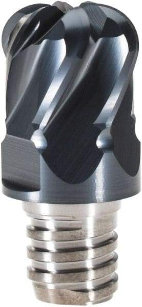 Iscar - MM ETR Grade IC908 Carbide End Milling Tip Insert - TiAlN Finish, 6 Flutes, 5/8" Cutting Diam, 0.35" Depth of Cut, 0.807" Extension, 0.2" Cnr Rad, 30° Helix - Exact Tool & Supply