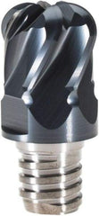 Iscar - MM ETR Grade IC908 Carbide End Milling Tip Insert - TiAlN Finish, 6 Flutes, 5/8" Cutting Diam, 0.35" Depth of Cut, 0.807" Extension, 0.2" Cnr Rad, 30° Helix - Exact Tool & Supply