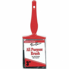 Rubberset - 3" Flat Synthetic Trim Brush - Plastic Thin Kaiser Handle - Exact Tool & Supply