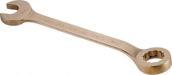 Ampco - 2-3/16" 12 Point Offset Combination Wrench - 15° Offset Angle, 22-3/4" OAL, Aluminum Bronze, Plain Finish - Exact Tool & Supply