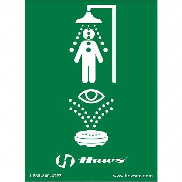Haws - Graphic Only, 8" Wide x 10-3/4" High, Plastic Safety Sign - Exact Tool & Supply