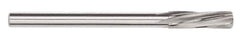 Magafor - #10 Solid Carbide 6 Flute Chucking Reamer - Spiral Flute, 0.197" Straight Shank, 29/32" Flute Length, 3-25/64" OAL - Exact Tool & Supply