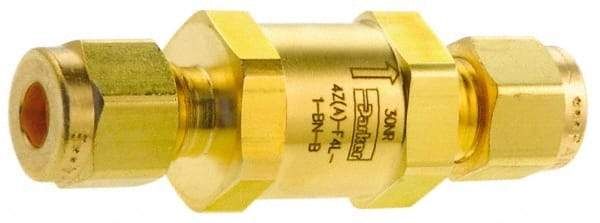 Parker - 3,000 Max psi, 1/8" Pipe, Brass Instrumentation Filter - Micro Rating 1, Viton Seal - Exact Tool & Supply