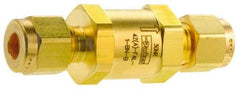 Parker - 3,000 Max psi, 1/8" Pipe, Brass Instrumentation Filter - Micro Rating 1, Viton Seal - Exact Tool & Supply