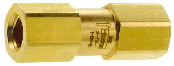 Parker - 3,000 Max psi, 3/8" Pipe, FNPT x FNPT End Connections, Brass Instrumentation Filter - Micro Rating 1, Viton Seal - Exact Tool & Supply