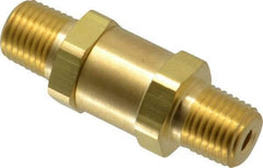 Parker - 3,000 Max psi, 1/4" Pipe, MNPT x MNPT End Connections, Brass Instrumentation Filter - Micro Rating 1, Viton Seal - Exact Tool & Supply