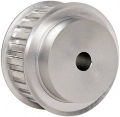 Power Drive - 24 Tooth, 1/2" Inside x 2.835" Outside Diam, Hub & Flange Timing Belt Pulley - 1" Belt Width, 2.865" Pitch Diam, 1-1/4" Face Width, Aluminum - Exact Tool & Supply