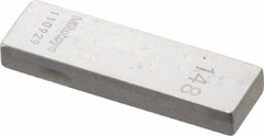 Mitutoyo - 0.148" Rectangular Steel Gage Block - Accuracy Grade 0, Includes Certificate of Inspection - Exact Tool & Supply